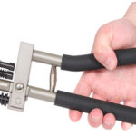 Punch and Flanger Combo – Flanges 20 Gauge, Punches 18 Gauge Sheet Metal, 11” Length, Spring Return Handle, 3/16” Punch Diameter