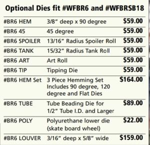 Optional Dies fit Super Bead Roller
