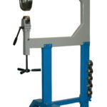 English Wheel – 28” Throat Depth, 8” Top Wheel, Quick-Release Anvil, Includes 5 Radius Anvils & Stand