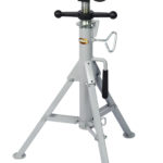 Adjustable Pipe Jack Stand – 1000 lb Capacity, 28”-46” Height, Foldable with Spinning Roller Heads